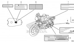 CAUTION LABEL for мотоцикла HONDA CB1100 AC2014 year 