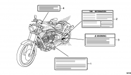 CAUTION LABEL (2) for мотоцикла HONDA VT1300CXA AC2014 year 