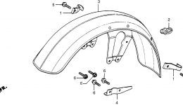 FRONT FENDER for мотоцикла HONDA CX500C A1979 year 