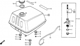 FUEL TANK for мотоцикла HONDA NU50 AA1982 year 