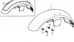 FRONT FENDER for мотоцикла HONDA VT1100C A1994 year 