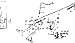 KICK STARTER ARM / SHIFT PEDALS / BRAKE PEDALS for мотоцикла HONDA XL500R A1982 year 