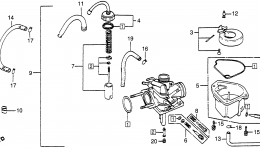 CARBURETOR for мотоцикла HONDA NU50M A1983 year 