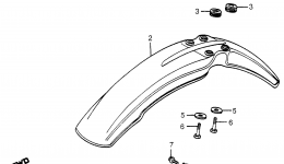 FRONT FENDER for мотоцикла HONDA XL125S AC1985 year 