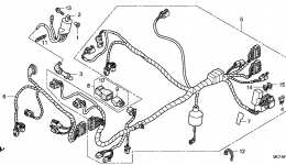 WIRE HARNESS (FR.) for мотоцикла HONDA RVT1000R A2006 year 