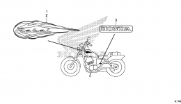 MARK для мотоцикла HONDA CMX250X 3AC2015 г. 