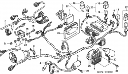 WIRE HARNESS (RR.) for мотоцикла HONDA RVT1000R AC2003 year 