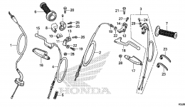 HANDLE LEVER / CABLE for мотоцикла HONDA CRF100F AC2012 year 