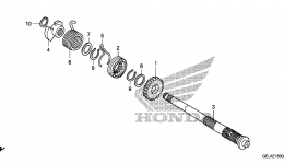 KICK STARTER SPINDLE для мотоцикла HONDA CRF50F A2007 г. 
