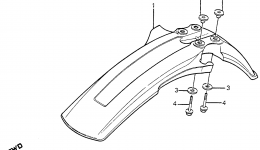 FRONT FENDER for мотоцикла HONDA XR350R A1984 year 