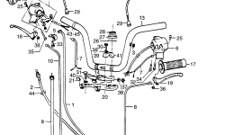 HANDLEBAR / CABLES / SWITCHES for мотоцикла HONDA PA50I A1979 year 