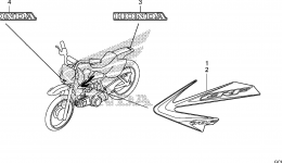 STRIPE / MARK (4) для мотоцикла HONDA CRF70F AC2012 г. 