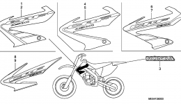 MARKS ('02-'05) for мотоцикла HONDA CRF450R A/A2005 year 