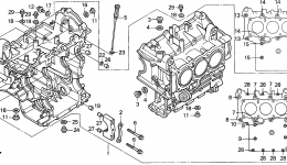 Блок цилиндров для мотоцикла HONDA GL1500CT AC1998 г. 