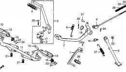 PEDAL / KICK STARTER ARM / STAND for мотоцикла HONDA XR80 A1979 year 