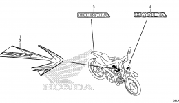 STRIPE / MARK (4) for мотоцикла HONDA CRF50F AC2012 year 