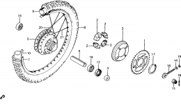 REAR WHEEL for мотоцикла HONDA CT110 A1986 year 
