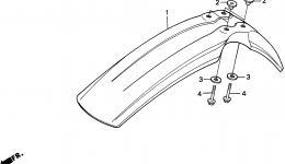 FRONT FENDER for мотоцикла HONDA XR200R A1994 year 