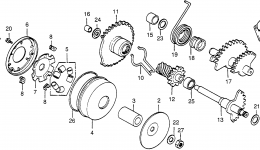 DRIVE FACE / KICK STARTER for мотоцикла HONDA NU50 A1983 year 