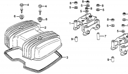 Крышка головки блока цилиндров для мотоцикла HONDA CM250C AC1983 г. 