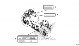 CAUTION LABEL for мотоцикла HONDA RC213V-S AC2016 year 