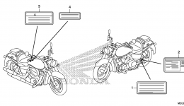 CAUTION LABEL для мотоцикла HONDA VT750C A2011 г. 