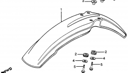 FRONT FENDER for мотоцикла HONDA XL500S A1981 year 