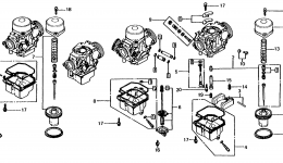 CARB. COMPONENT PARTS for мотоцикла HONDA CB650C A1981 year 
