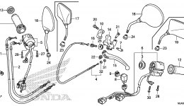 HANDLE LEVER / SWITCH / CABLE для мотоцикла HONDA VT750C A2015 г. 