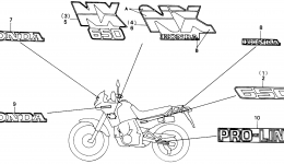 STRIPE for мотоцикла HONDA NX650 A1989 year 