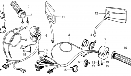 CONTROL LEVERS / SWITCHES / CABLES for мотоцикла HONDA CB650SC A1983 year 