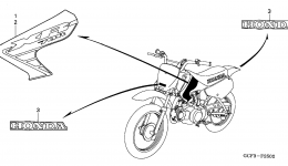 MARK (3) for мотоцикла HONDA XR70R A2002 year 