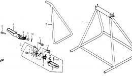 SIDE STAND / STEP for мотоцикла HONDA CR480R A1982 year 