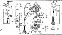 Карбюратор для мотоцикла HONDA CM250C AC1983 г. 