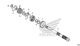 KICK STARTER SPINDLE for мотоцикла HONDA CRF50F AC2014 year 