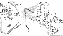 HANDLE LEVER / SWITCH / CABLE / MIRROR для мотоцикла HONDA CRF250L AC2014 г. 