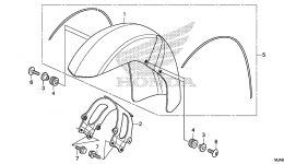 FRONT FENDER (1) for мотоцикла HONDA VT750CA A2014 year 