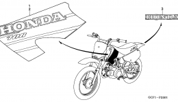 MARK (2) for мотоцикла HONDA XR70R A2001 year 