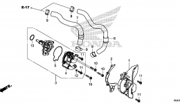 Водяной насос /  для мотоцикла HONDA CBR650F AC2016 г. 