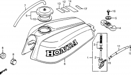Топливный бак для мотоцикла HONDA XR185 A1979 г. 
