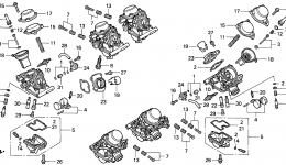 CARBURETOR COMPONENT PARTS for мотоцикла HONDA GL1500CF A2000 year 