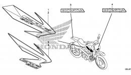 STRIPE / MARK (2) для мотоцикла HONDA CRF50F A2007 г. 