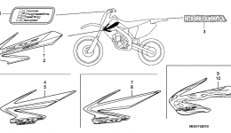 MARKS ('06-) для мотоцикла HONDA CRF450R 2A/A2008 г. 