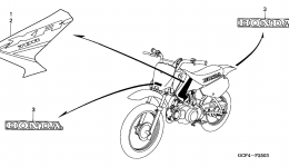 MARK ('03) for мотоцикла HONDA XR70R A2003 year 