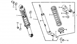 REAR SHOCK ABSORBER for мотоцикла HONDA CM200T A1982 year 