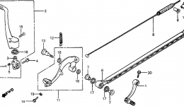 GEARSHIFT PEDAL / KICK STARTER ARM / BRAKE PEDAL для мотоцикла HONDA CR125R A1983 г. 