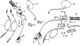 CONTROL LEVERS / SWITCHES / CABLES for мотоцикла HONDA CB400T A1980 year 