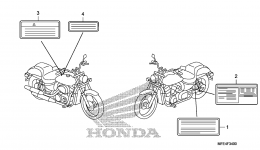Эмблемы, наклейки для мотоцикла HONDA VT750C2 AC2008 г. 