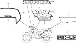 STRIPE для мотоцикла HONDA NX250 AC1988 г. 
