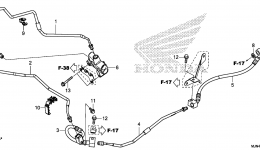 PROPORTIONING CONTROL VALVE / REAR BRAKE HOSE for мотоцикла HONDA CTX1300A AC2014 year 